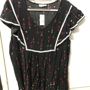 NWT Black C.O.C. blouse size 3x.